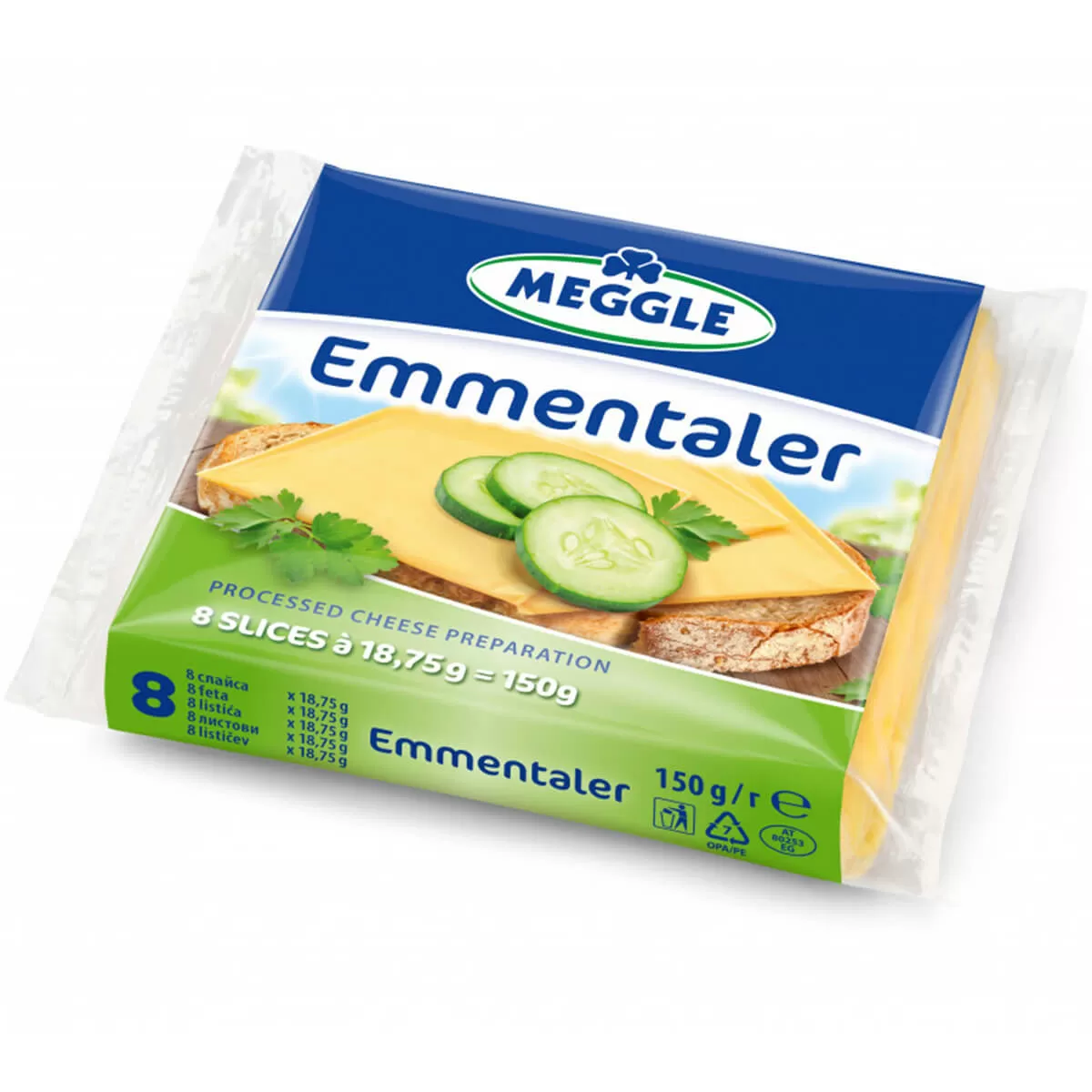 Топено Сирене Сандвич MEGGLE Ементал 150гр