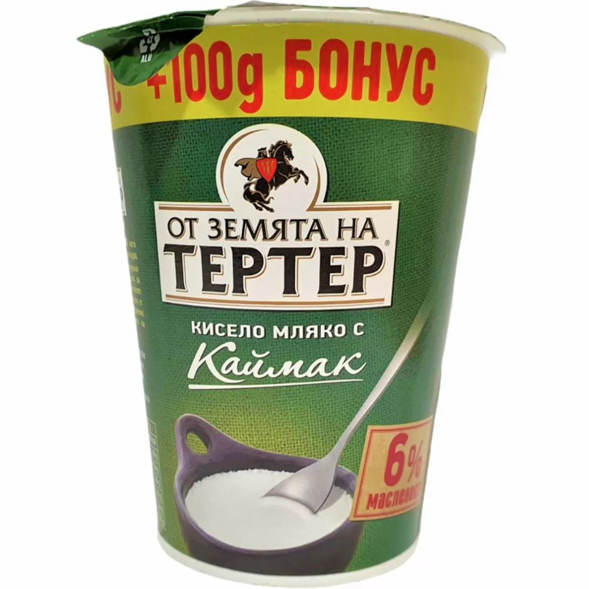 Кисело Мляко с Каймак ТЕРТЕР 6% 300гр + 100гр