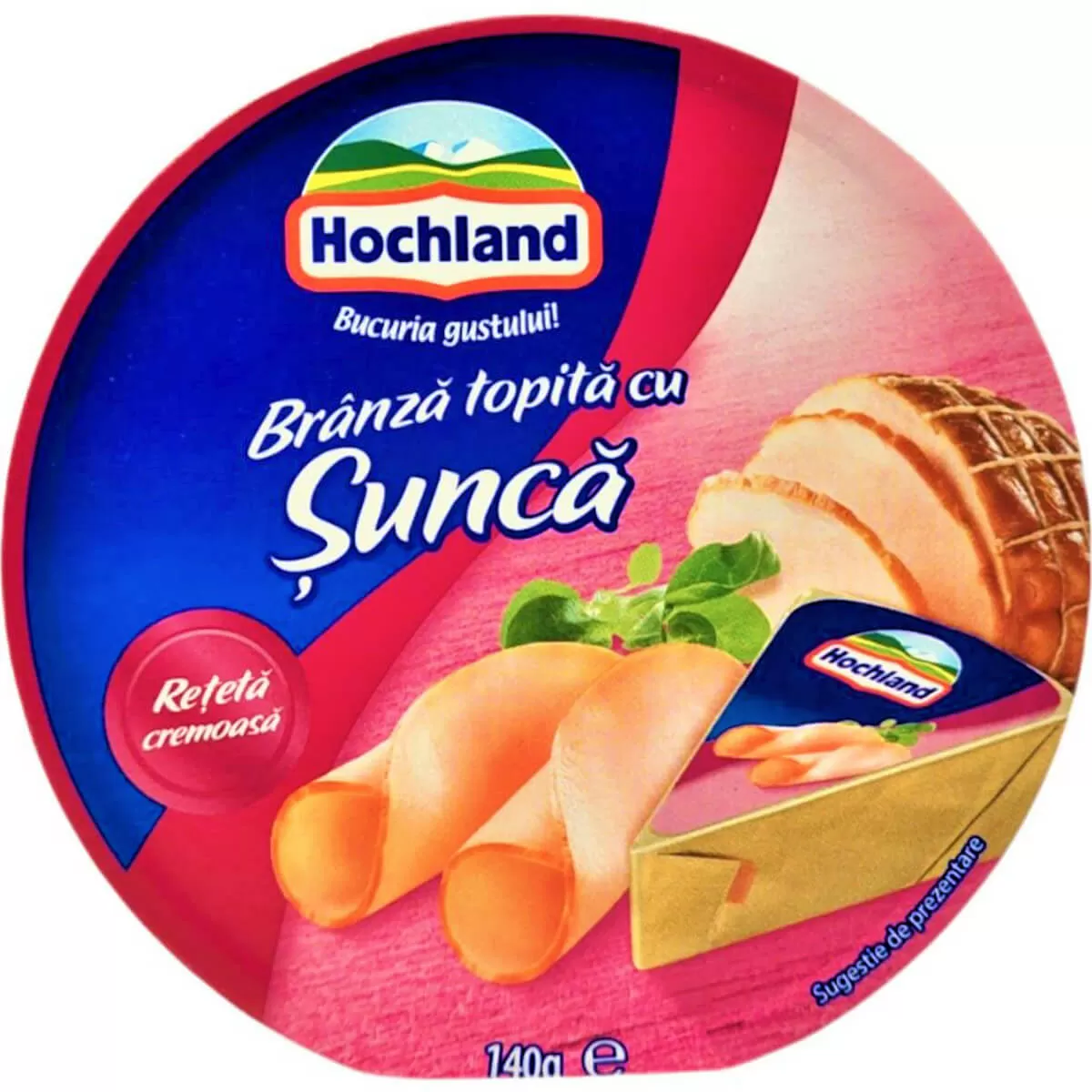 Топено Сирене HOCHLAND Шунка секторно 140гр