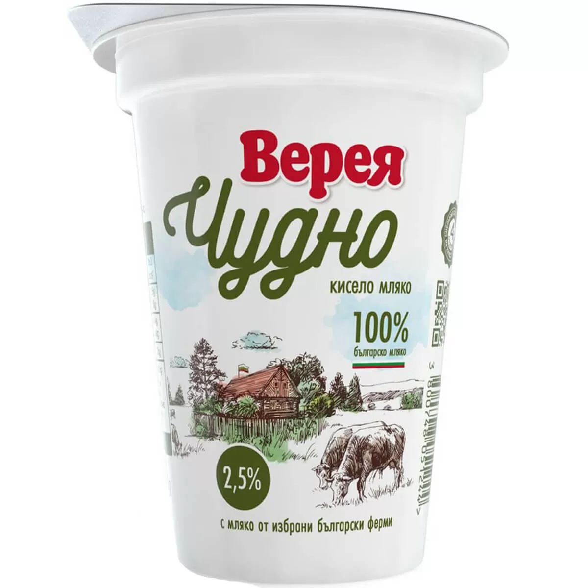 Кисело Мляко ВЕРЕЯ ЧУДНО 2,5% 400гр